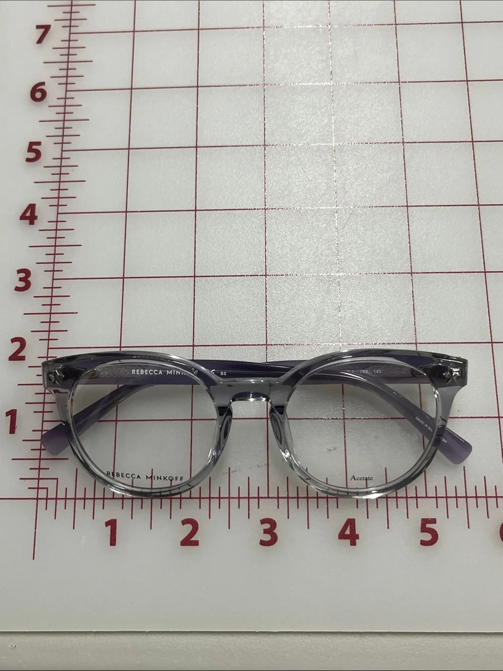 REBECCA MINKOFF NWOT Brooke 2 Preppy Academia Translucent Lilac Round Frames 49